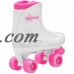 Roller Star 350 Girls' Quad Skates, White/Pink   554076353